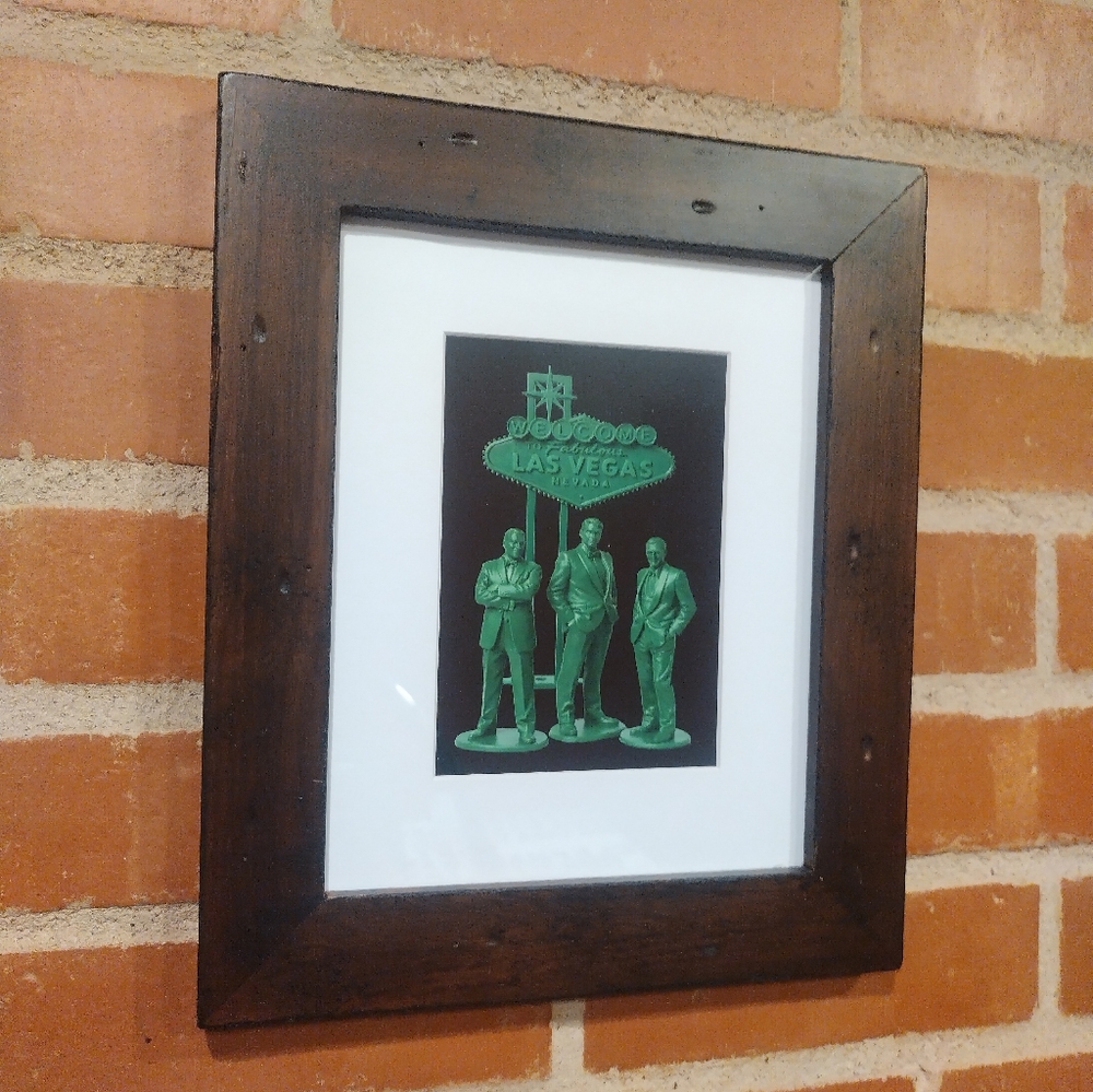 Rat Pack Vintage Las Vegas Plastic Army Man Framed Art Print By Neon Nicho